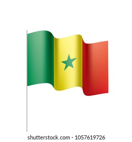 Senegal flag, vector illustration
