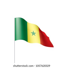 Senegal flag, vector illustration