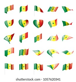 Senegal flag, vector illustration