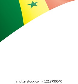 Senegal flag, vector illustration on a white background