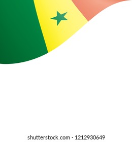 Senegal flag, vector illustration on a white background