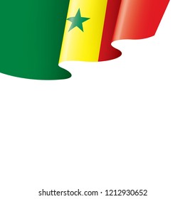 Senegal flag, vector illustration on a white background