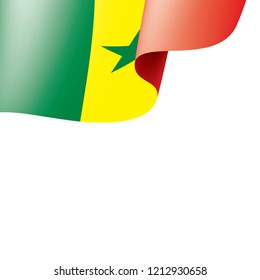 Senegal flag, vector illustration on a white background