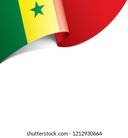 Senegal flag, vector illustration on a white background