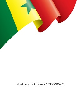 Senegal flag, vector illustration on a white background