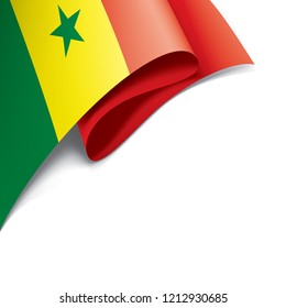 Senegal flag, vector illustration on a white background