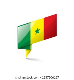 Senegal flag, vector illustration on a white background