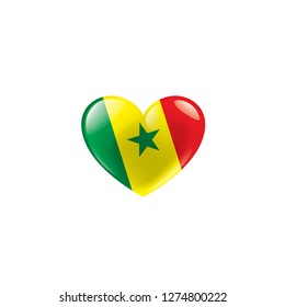 Senegal flag, vector illustration on a white background