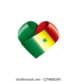 Senegal flag, vector illustration on a white background