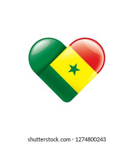 Senegal flag, vector illustration on a white background