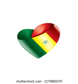 Senegal flag, vector illustration on a white background