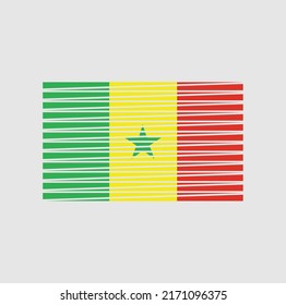 Senegal Flag Vector. National Flag