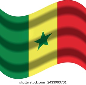 senegal flag with wind icon