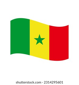 Senegal flags icon set, Senegal independence day icon set vector sign symbol