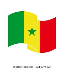 Senegal flags icon set, Senegal independence day icon set vector sign symbol