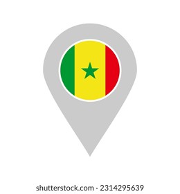Senegal Flaggen Symbol Set, Senegal Unabhängigkeitstag Symbol gesetzt Vektorsymbol