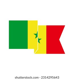 Senegal flags icon set, Senegal independence day icon set vector sign symbol