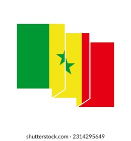 Símbolo del símbolo de la bandera de Senegal conjunto de iconos del día de la independencia de Senegal