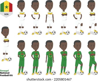 Senegal Football Team Kit, Home Kit And Away Kit