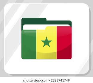 Senegal Glossy Folder Flag icon