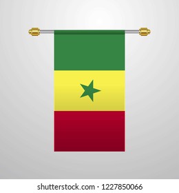 Senegal hanging Flag