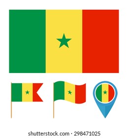 Senegal, icons for design with reference to a particular country. flag from the same series