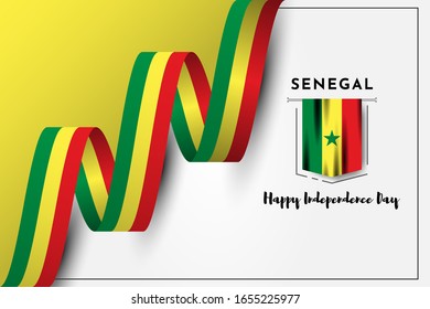 Senegal Independence Day 4th April, vector illustration template design