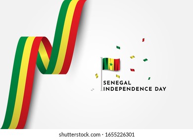 Senegal Independence Day 4th April, vector illustration template design