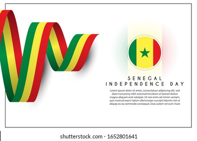 Senegal Independence Day Celebration Template Design. Vector Eps 10