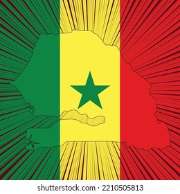 Senegal Independence Day Map Design