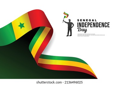 Diseño de pancartas del Día de la Independencia de Senegal