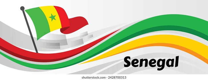 Senegal Independence Day Vector Design For Banner or Background