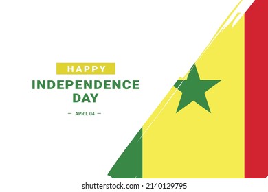 Senegal Independence Day. Vector Illustration. The illustration is suitable for banners, flyers, stickers, cards, etc.	