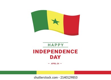 Senegal Independence Day. Vector Illustration. The illustration is suitable for banners, flyers, stickers, cards, etc.	
