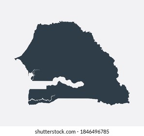 Senegal Map, Country Flat Map 