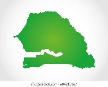 Senegal Map Territory