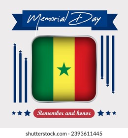 Senegal Memorial Day Vector Illustration