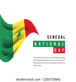 Senegal National Day Vector Template Design Illustration