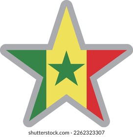 Senegal national flag icon vector Illustration material