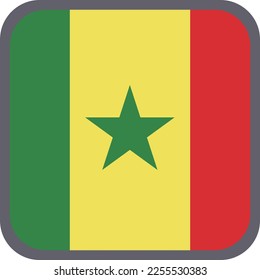 Senegal national flag  vector Illustration material