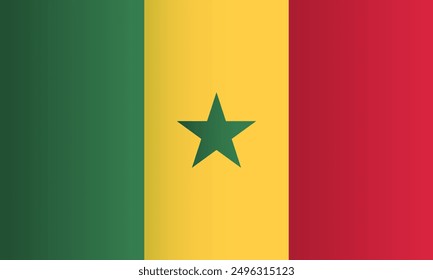 Senegal national flag. Vector illustration