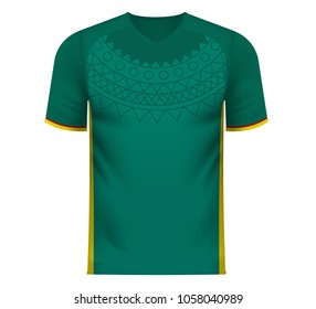 Senegal national soccer team shirt in generic country colors for fan apparel.
