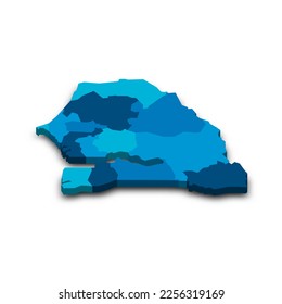 Senegal political map of administrative divisions