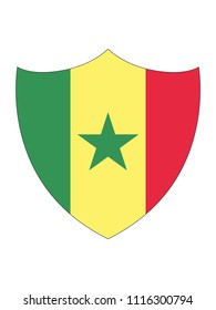 Senegal Shield Flag
