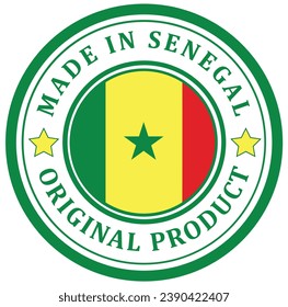 Senegal. The sign premium quality. Original product. Framed with the flag of the country