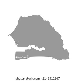 Senegal vector country map silhouette