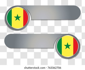 Senegal vector flag illustration. vector match scoreboard illustration. eps10.