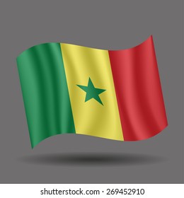 Senegal waving flag