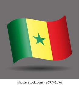 Senegal waving flag