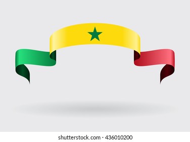 Senegalese flag background. Vector illustration.